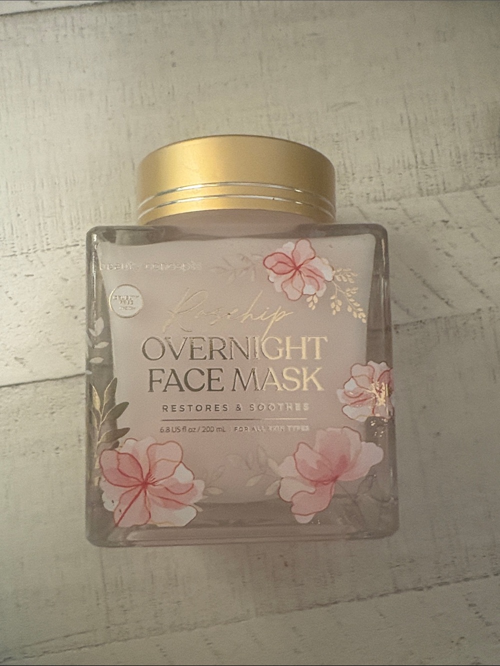 Rosehip Overnight Face Mask - Hydrating Pink Jar